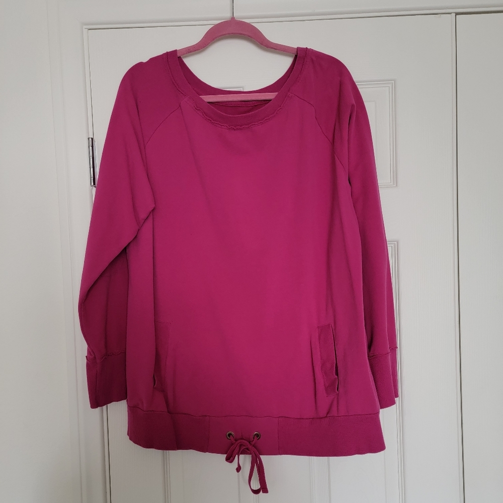 Womens crewneck tunic sweatshirt